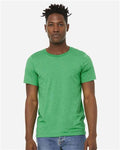 BELLA + CANVAS 3301 Unisex Sueded Tee - Heather Kelly - model front