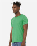 BELLA + CANVAS 3301 Unisex Sueded Tee - Heather Kelly - model side