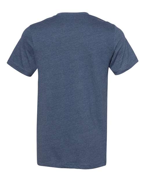 BELLA + CANVAS 3301 Unisex Sueded Tee - Heather Navy - back