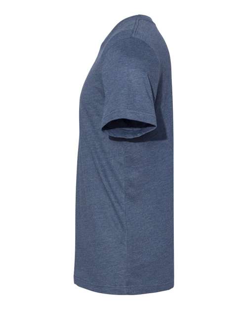 BELLA + CANVAS 3301 Unisex Sueded Tee - Heather Navy - side