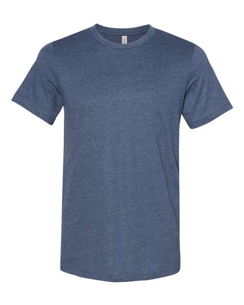 BELLA + CANVAS 3301 Unisex Sueded Tee - Heather Navy - front