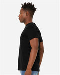 BELLA + CANVAS 3301 Unisex Sueded Tee - Solid Black Blend - model side