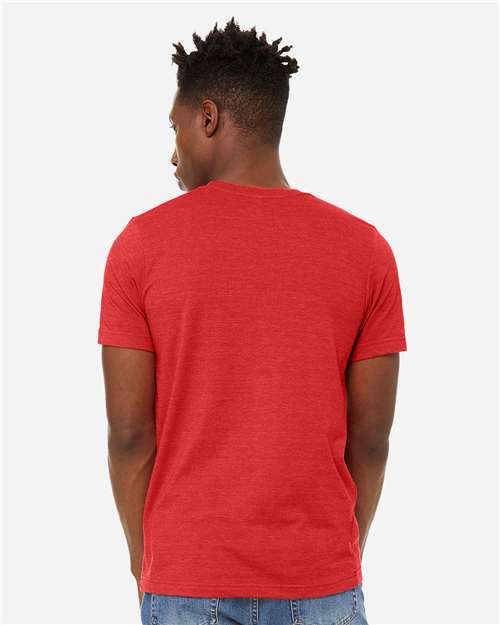 BELLA + CANVAS 3301 Unisex Sueded Tee - Heather Red - model back