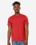 BELLA + CANVAS 3301 Unisex Sueded Tee - Heather Red - model front