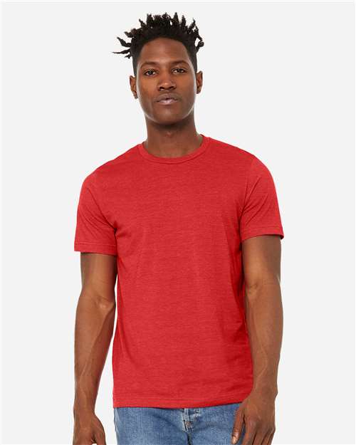 BELLA + CANVAS 3301 Unisex Sueded Tee - Heather Red - model front