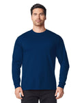 Gildan 8400 Unisex DryBlend 50/50 Long Sleeve T-Shirt - Navy - model front