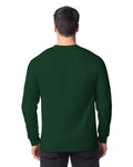Gildan 8400 Unisex DryBlend 50/50 Long Sleeve T-Shirt - Forest Green - model back
