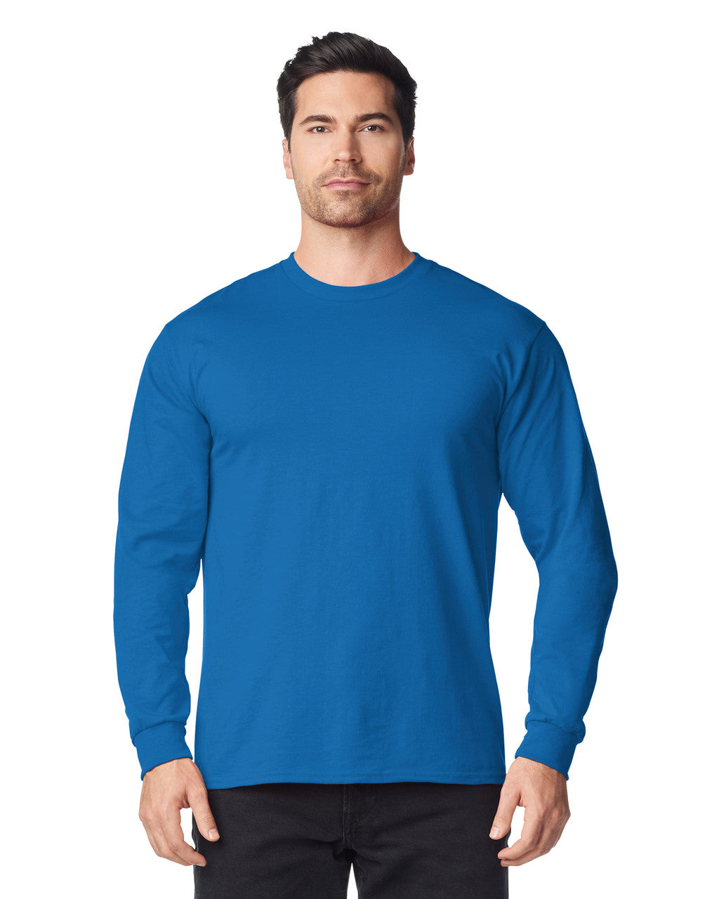 Gildan 8400 Unisex DryBlend 50/50 Long Sleeve T-Shirt - Royal - model front