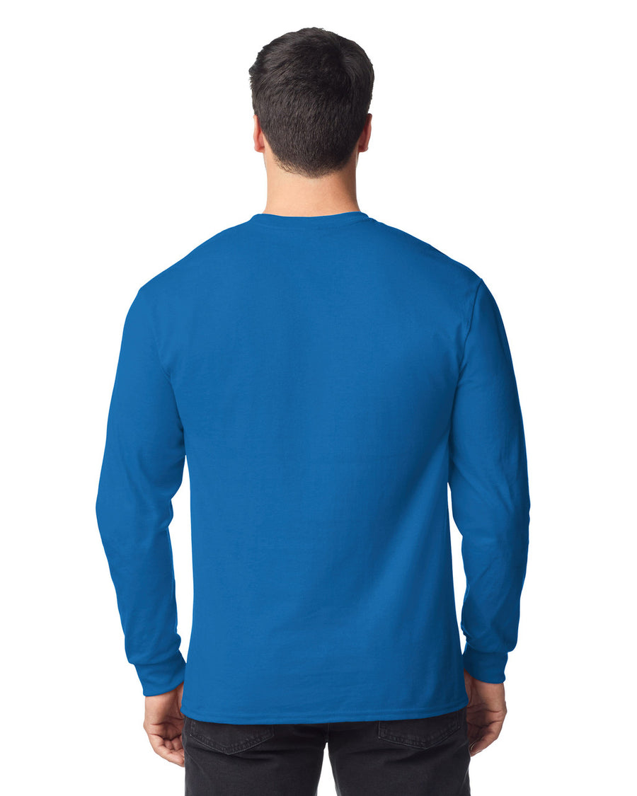 Gildan 8400 Unisex DryBlend 50/50 Long Sleeve T-Shirt - Royal - model back