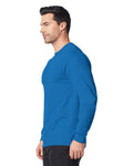 Gildan 8400 Unisex DryBlend 50/50 Long Sleeve T-Shirt - Royal - model side