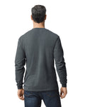 Gildan 8400 Unisex DryBlend 50/50 Long Sleeve T-Shirt - Dark Heather - model back