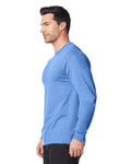 Gildan 8400 Unisex DryBlend 50/50 Long Sleeve T-Shirt - Carolina Blue - model side