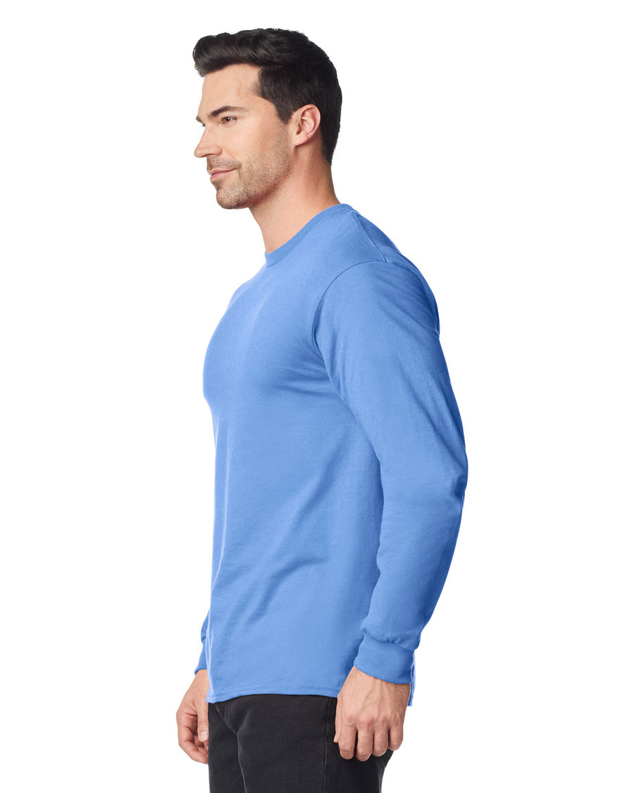 Gildan 8400 Unisex DryBlend 50/50 Long Sleeve T-Shirt - Carolina Blue - model side
