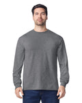 Gildan 8400 Unisex DryBlend 50/50 Long Sleeve T-Shirt - Graphite Heather - model front