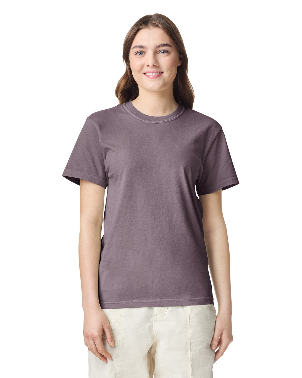 Comfort Colors C1717 Garment-Dyed Heavyweight T-Shirt - Wine - model front