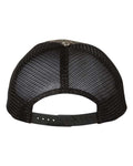 Richardson 111P Garment Washed Printed Trucker Cap - Realtree Timber/ Black - back
