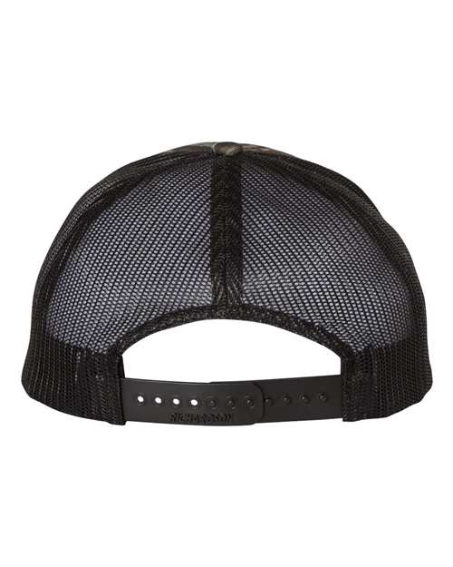 Richardson 112P Printed Trucker Cap - Realtree Original/ Black - back