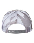 Richardson 112PM Printed Mesh Trucker Cap - Silver/ Grey Camo - back