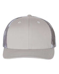 Richardson 112PM Printed Mesh Trucker Cap - Silver/ Grey Camo - front