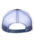 Richardson 112PM Printed Mesh Trucker Cap - Navy/ Navy to White Fade - back
