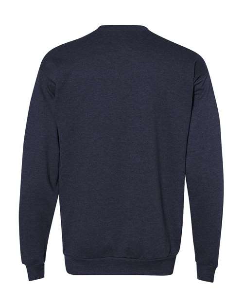 Hanes P160 EcoSmart Crewneck Sweatshirt - Heather Navy - back