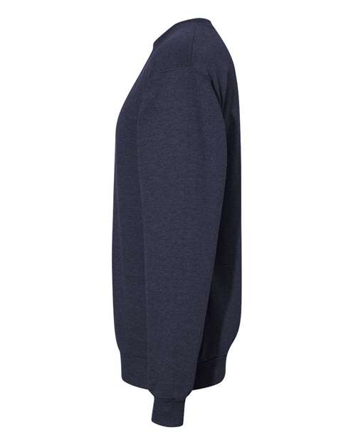 Hanes P160 EcoSmart Crewneck Sweatshirt - Heather Navy - side