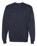 Hanes P160 EcoSmart Crewneck Sweatshirt - Heather Navy - flat front