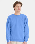 Hanes P160 EcoSmart Crewneck Sweatshirt - Carolina Blue - model front