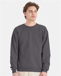 Hanes P160 EcoSmart Crewneck Sweatshirt - Smoke Grey - model front