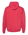 Hanes P170 EcoSmart Hooded Sweatshirt - Heather Red - back