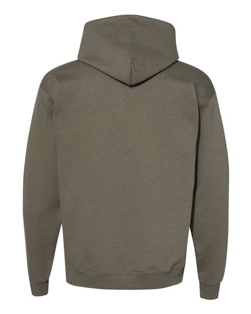 Hanes P170 EcoSmart Hooded Sweatshirt - Fatigue Green - back
