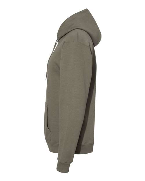 Hanes P170 EcoSmart Hooded Sweatshirt - Fatigue Green - side