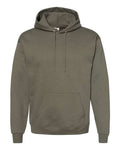 Hanes P170 EcoSmart Hooded Sweatshirt - Fatigue Green - flat front