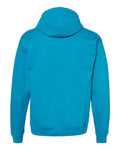 Hanes P170 EcoSmart Hooded Sweatshirt - Teal - back
