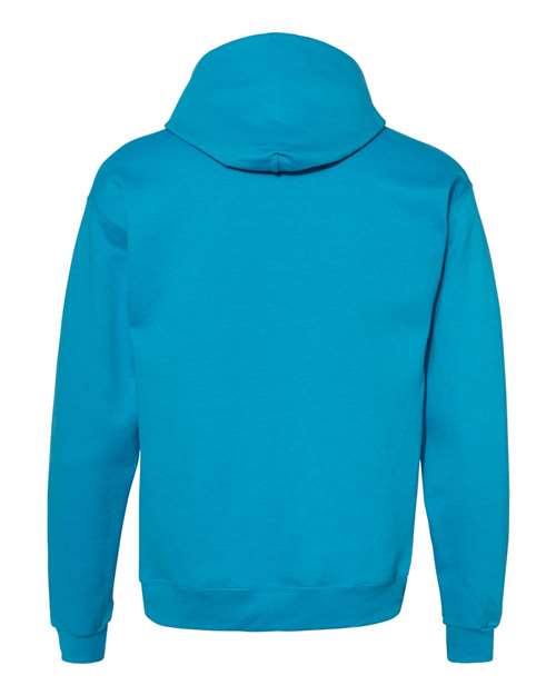 Hanes P170 EcoSmart Hooded Sweatshirt - Teal - back
