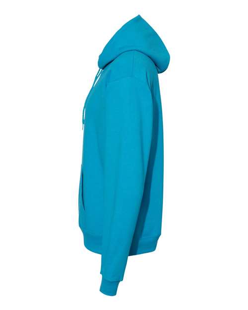 Hanes P170 EcoSmart Hooded Sweatshirt - Teal - side