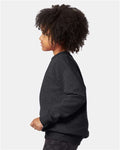 Hanes P360 Youth EcoSmart Crewneck Sweatshirt - Charcoal Heather - model side