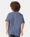 Hanes GDH175 Youth Garment-Dyed T-Shirt - Saltwater - model back