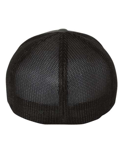 Flexfit 6511 Trucker Cap - Charcoal/ Black - back