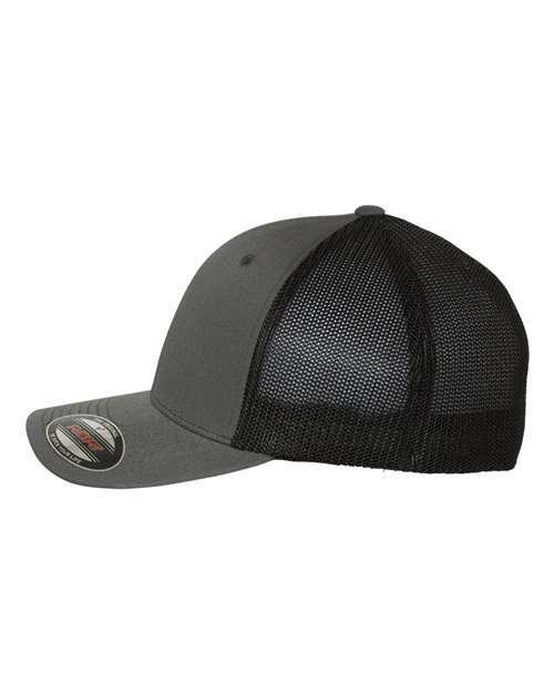 Flexfit 6511 Trucker Cap - Charcoal/ Black - side