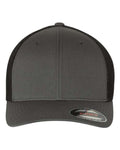 Flexfit 6511 Trucker Cap - Charcoal/ Black - front
