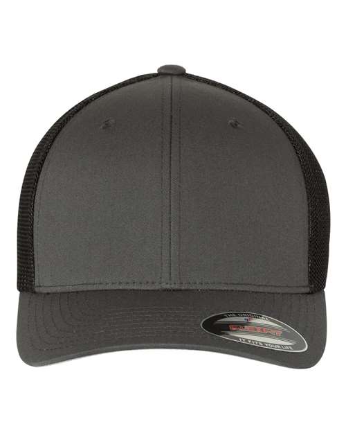 Flexfit 6511 Trucker Cap - Charcoal/ Black - front