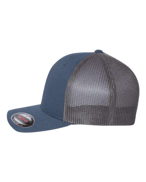 Flexfit 6511 Trucker Cap - Navy/ Graphite - side