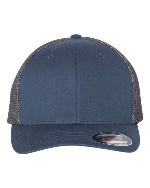 Flexfit 6511 Trucker Cap - Navy/ Graphite - front