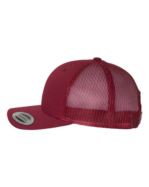 Yupoong 6606 Retro Trucker Cap - Cranberry - side