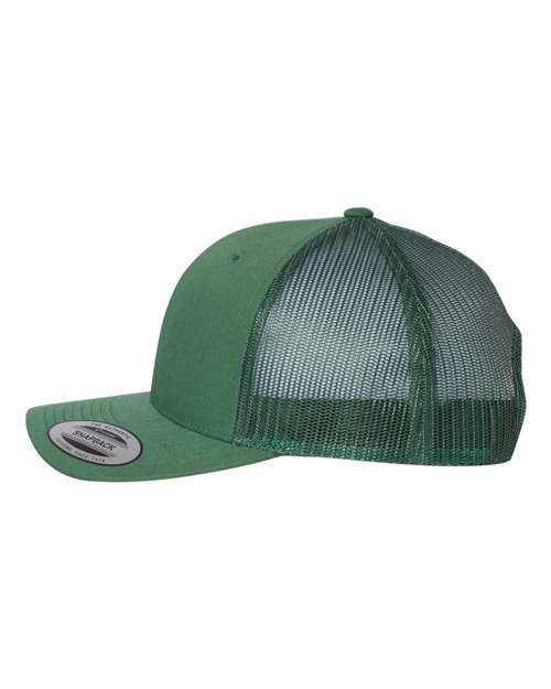 Yupoong 6606 Retro Trucker Cap - Evergreen - side