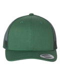 Yupoong 6606 Retro Trucker Cap - Evergreen - front