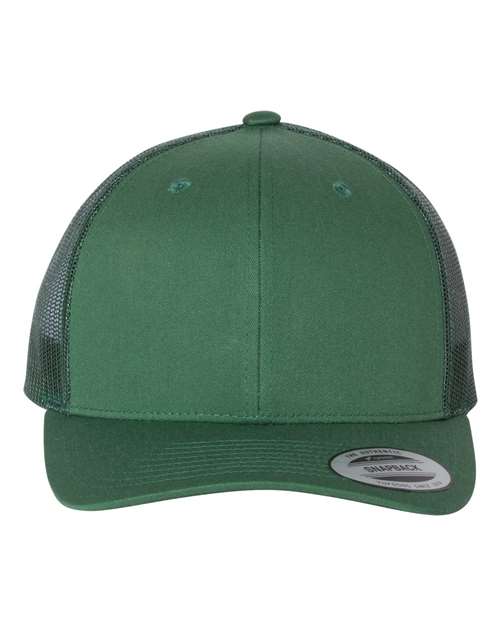 Yupoong 6606 Retro Trucker Cap - Evergreen - front