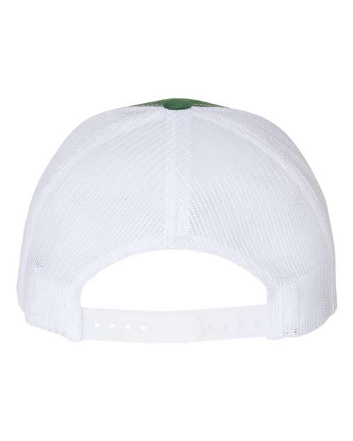 Yupoong 6606 Retro Trucker Cap - Evergreen/ White - back