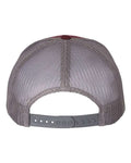 Yupoong 6606 Retro Trucker Cap - Maroon/ Grey - back